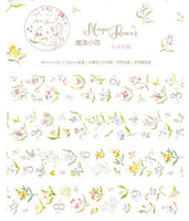 10% off - Meow / Magic Flower Masking Tape with relaease paper