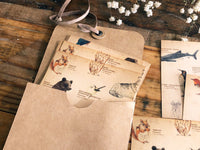 Picture book Style memo letter paper set with case / Animals