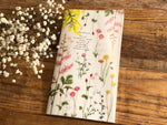 Handmade Slim Notebook / Color notes of warm flowers