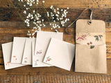 Picture book Style memo letter paper set with case / Plants