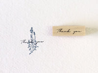 Japanese Text Wooden Rubber Stamp - Thank You