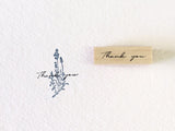 Japanese Text Wooden Rubber Stamp - Thank You