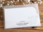 High Quality Letterpressed Washi Flora Mini Message Cards - Viola