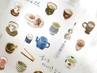 Pion Print-on Sticker / Tea House