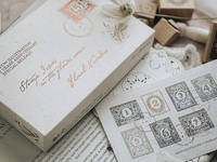Meow Illustration – Floral Numbers (14 pieces set) Stamp Set