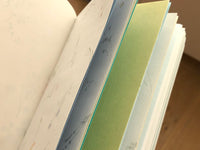 Handmade Slim Notebook / Color notes of cool flowers