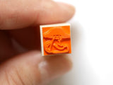 Kinoko Neko Japanese Wooden Rubber Stamp - Mini Baby Mushroom Cat