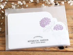 High Quality Letterpressed Washi Flora Mini Message Cards - Hydrangea