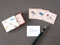 Picture Book Style Mini Message Cards in a matchbox / Birds