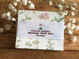 Picture Book Style Mini Message Cards in a matchbox / Alpine plant