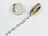 Oeda Original Japanese Washi Tape - Bloom Line Black