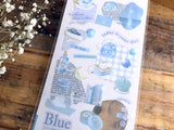 Q-Lia Chiltty Sheet of Stickers - Blue