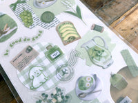 Q-Lia Chiltty Sheet of Stickers - Green