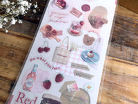 Q-Lia Chiltty Sheet of Stickers - Red