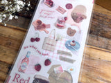 Q-Lia Chiltty Sheet of Stickers - Red