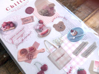 Q-Lia Chiltty Sheet of Stickers - Red