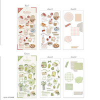 Q-Lia Chiltty Sheet of Stickers - Red