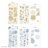 Q-Lia Chiltty Sheet of Stickers - Yellow