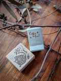 Meow Illustration / Beech wood stamp - Coffee of Tea