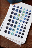 Lin Chia Ning Pring-on sticker Set / Cosmos Blue