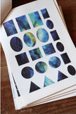 Lin Chia Ning Pring-on sticker Set / Cosmos Blue