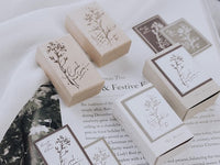 Meow Illustration / Beech wood stamp - One More Time