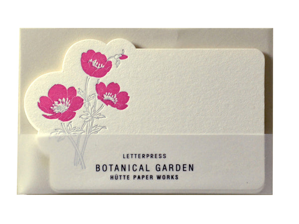 High Quality Letterpressed Washi Flora Mini Message Cards