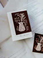 Meow Illustration / Beech wood stamp - Dear Coffee I Need You