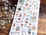 "Drawing" Sheet of Stickers / Coffee