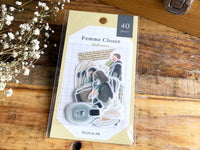 Q-Lia Femme Closet Flake Stickers / Seal bits - Nostalgic