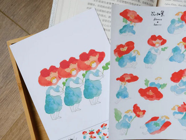 dodolulu Sticker Sheet / Flowers & Leaves