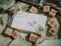 15% off - Meow Illustration / Good Vibes Only (8 pieces set) Stamp Set