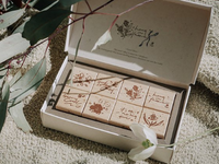 15% off - Meow Illustration / Good Vibes Only (8 pieces set) Stamp Set