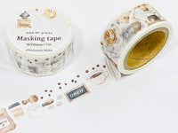 Waka Nakauchi Original Japanese Washi Masking Tape-Coffee