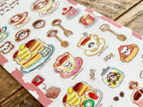 Furukawa Peko-chan Series Sheet of Stickers / Tea Time