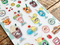 Furukawa Peko-chan Series Sheet of Stickers / Drinks