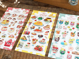 Furukawa Peko-chan Series Sheet of Stickers / Drinks