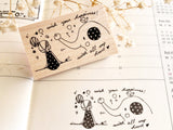 Nonnlala Original Rubber Stamp - Girl & Elephant