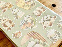 Sheet of Stickers / Living with Pandas