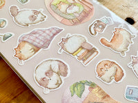 Sheet of Stickers / Living with Cats