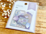 Pressed Flower Flake Stickers / Lilac