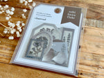 Pressed Flower Flake Stickers / Charcoal