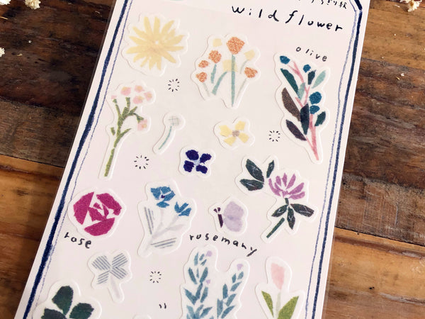 Tamura Miki Masking Sheet of Sticker / Wild Flower