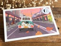Tabineko Postcard - Autumn