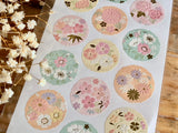 Traditional Japanese Style Sheet of Sticker - Japanese Pearl Crest