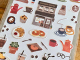 Shopping Street Series Sheet of Stickers / Coffee Shop
