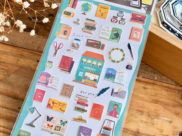 Shopping Street Series Sheet of Stickers / Bookstore