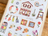 Shopping Street Series Sheet of Stickers / Flower Shop