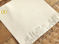 High Quality Botanical Garden Letterpress Memo Pad - Wildflowers & Butterflies