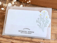 High Quality Letterpressed Washi Flora Mini Message Cards - Chamomile